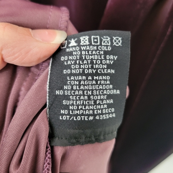 NWT R&M Richards Petite Chiffon-Cape Cowlneck Velvet Gown in Wine Size 4P - Picture 15 of 15